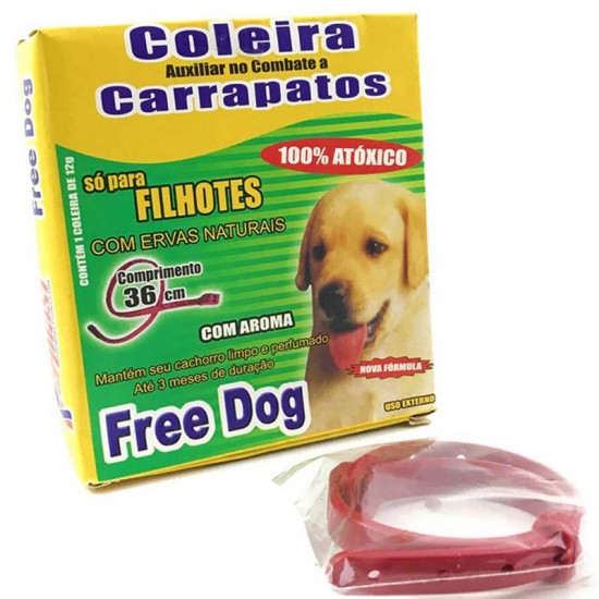 COLEIRA ANTI CARRAPATOS CAO FILHOTE 36CM