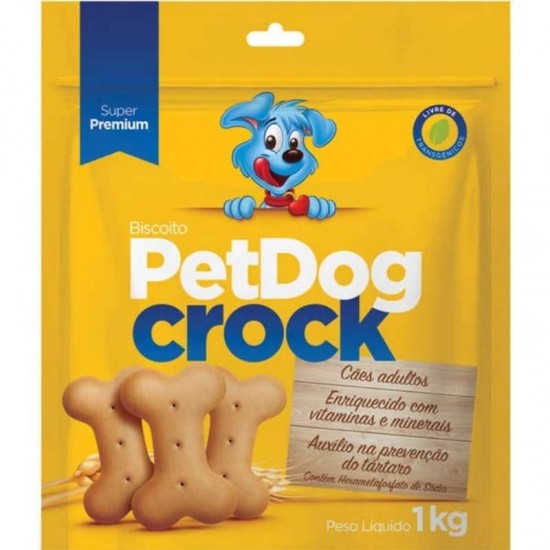 BISCOITO PETDOG CROCK 1KG