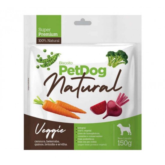 BISCOITO PETDOG NATURAL VEGGIE 150G