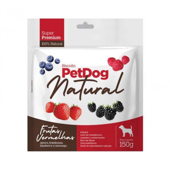 BISCOITO PETDOG NATURAL FRUTAS 150G
