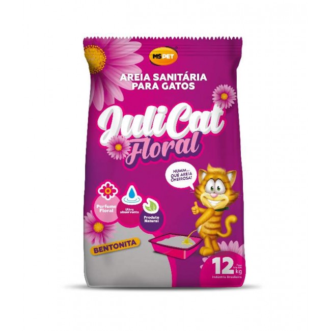 AREIA GATO JULI CAT FLORAL 12KG