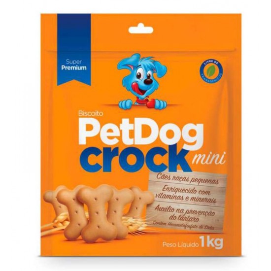 BISCOITO PETDOG CROCK MINI 1KG