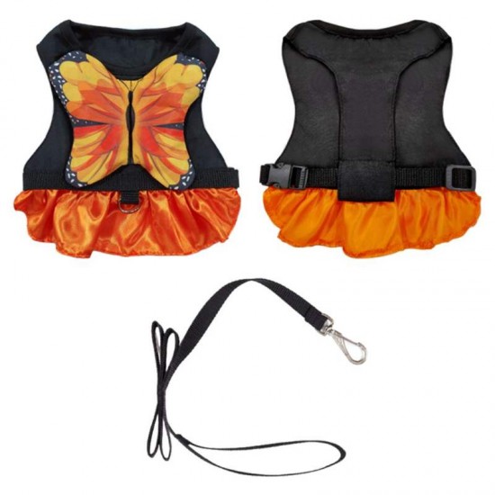 PEITORAL BORBOLETA LARANJA TAM P*