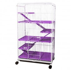 VIVEIRO ROEDORES FAUNA G BRANCO/LILAS