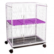 VIVEIRO FAUNA LUXO M BRANCO/LILAS