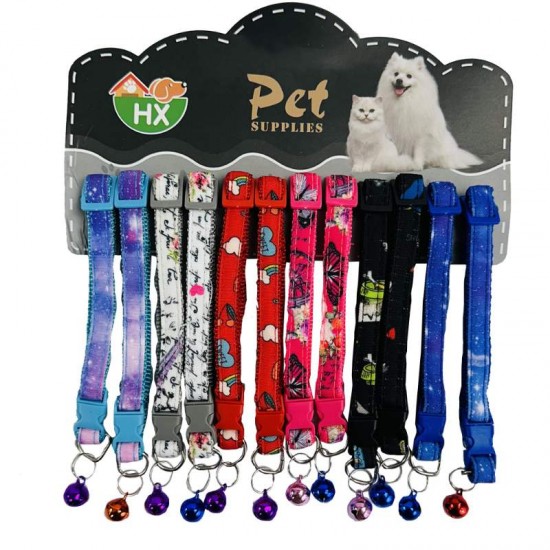 CARTELA COLEIRA GATO C/12UN 32cm