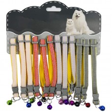 CARTELA COLEIRA GATO XADREZ C/12UN 18cm