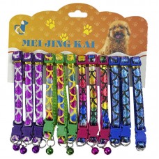 CART. COLEIRA COLOR C/GUIZO 12UN 16CM