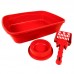 KIT BANDEJA DE GATO BRINQPET VERMELHO