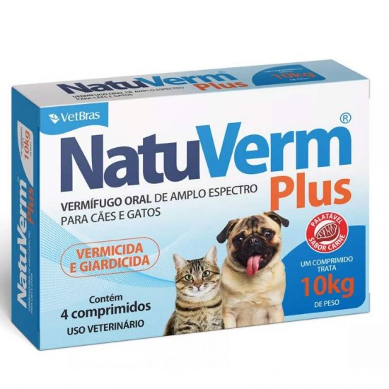 NATU VERM PLUS 660MG C/4 COMPRIMIDOS
