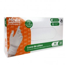 LUVA LATEX NAO SAUDE TAM M 100UN
