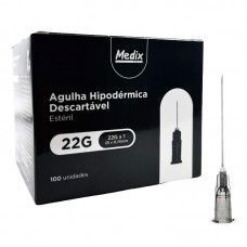 AGULHA 25 X 0,70MM (22G X 1) 100UN