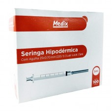 SERINGA 5ML C/AG LUER LOCK 25X0,70 22G1