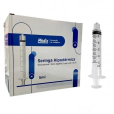 SERINGA 5ML S/AG LUER LOCK UN