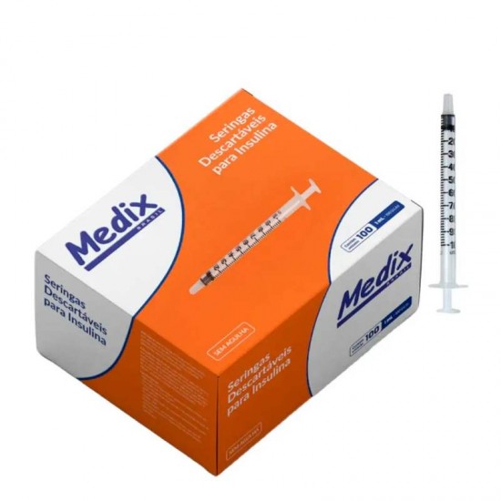 SERINGA DE INSULINA S/AG 1ML LUER SLIP