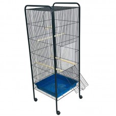 VIVEIRO VERTICAL BLACK C/BANDEJA AZUL 