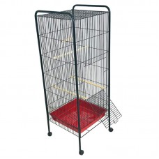 VIVEIRO VERTICAL BLACK C/BANDEJA VERM.