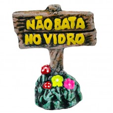 PLACA NAO BATA VIDRO DECORADA 