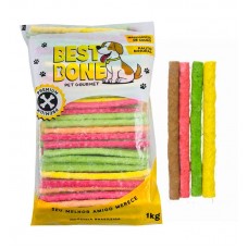 PETISCO OSSO PALITO 6/5 COLORIDO 1KG 