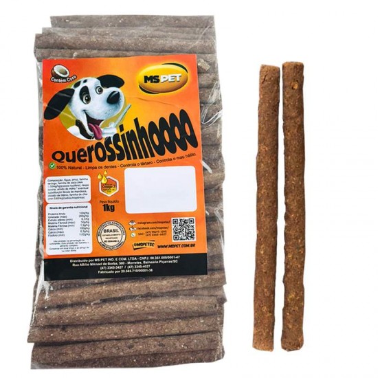 PETISCO OSSO PALITO 8/5 CARNE 1KG 