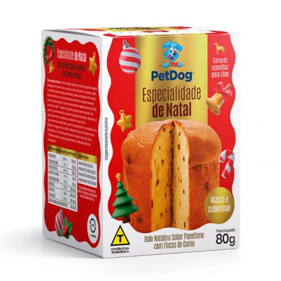 PANETONE P/ CAES SABOR CARNE 80G 