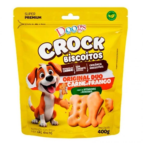 BISCOITO CROCK DUO CARNE/FRANGO 400GR