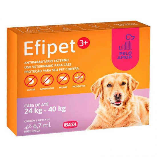 PIPETA EFIPET 3+PELO AMOR DE 24 A 40KG
