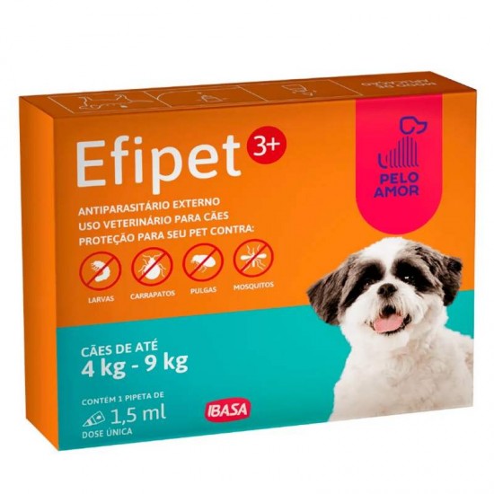 PIPETA EFIPET 3+PELO AMOR DE 4 A 9KG