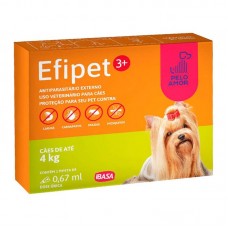 PIPETA EFIPET 3+PELO AMOR ATE 4KG 